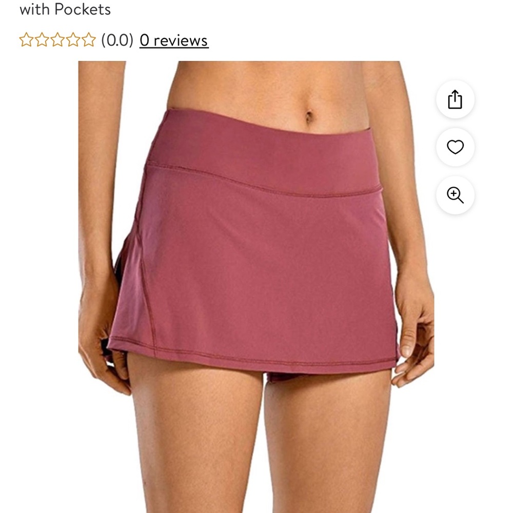 Athletic High Waist Pleated Skort with Pockets
